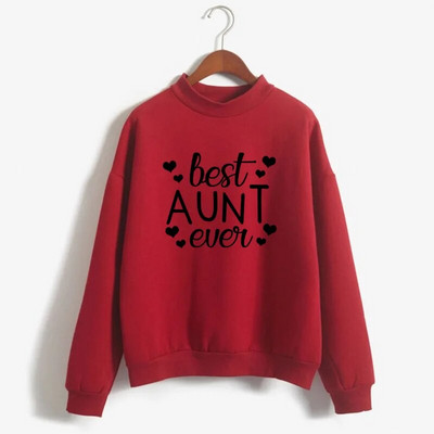 Καλύτερη θεία ποτέ Γυναικεία φούτερ με στάμπα Γλυκό κορεατικό πλεκτό πουλόβερ με λαιμόκοψη Χοντρό φθινοπωρινό χειμωνιάτικο ζαχαρωτά γυναικεία ρούχα