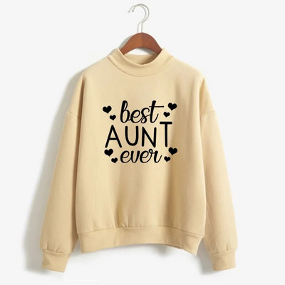 Καλύτερη θεία ποτέ Γυναικεία φούτερ με στάμπα Γλυκό κορεατικό πλεκτό πουλόβερ με λαιμόκοψη Χοντρό φθινοπωρινό χειμωνιάτικο ζαχαρωτά γυναικεία ρούχα