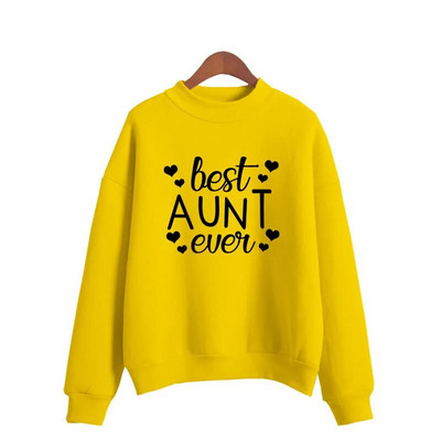 Καλύτερη θεία ποτέ Γυναικεία φούτερ με στάμπα Γλυκό κορεατικό πλεκτό πουλόβερ με λαιμόκοψη Χοντρό φθινοπωρινό χειμωνιάτικο ζαχαρωτά γυναικεία ρούχα