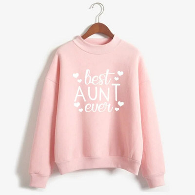 Καλύτερη θεία ποτέ Γυναικεία φούτερ με στάμπα Γλυκό κορεατικό πλεκτό πουλόβερ με λαιμόκοψη Χοντρό φθινοπωρινό χειμωνιάτικο ζαχαρωτά γυναικεία ρούχα