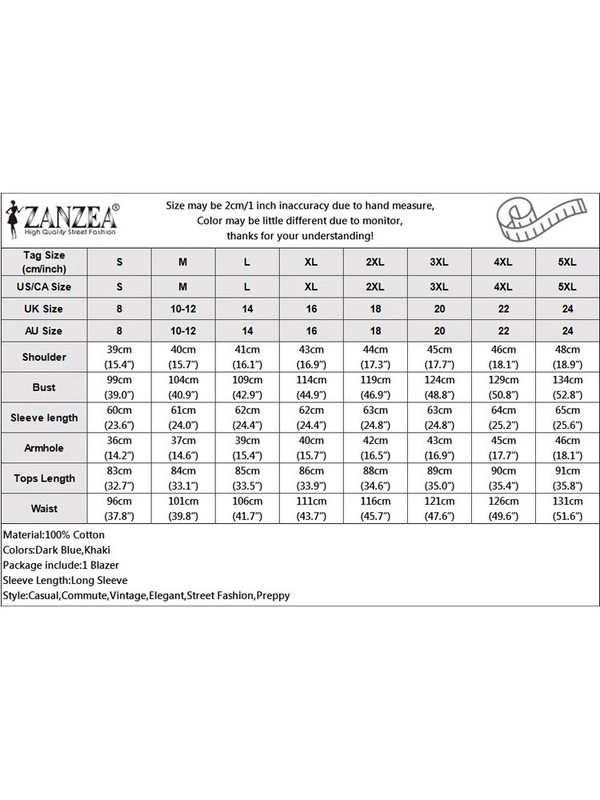 ZANZEA mood naiste pikkade varrukatega bleiser 2023. aasta kevad-sügis lahtised üleriided Suuremõõtmelised vabaaja täis puuvillasest linasest revääriga jakid
