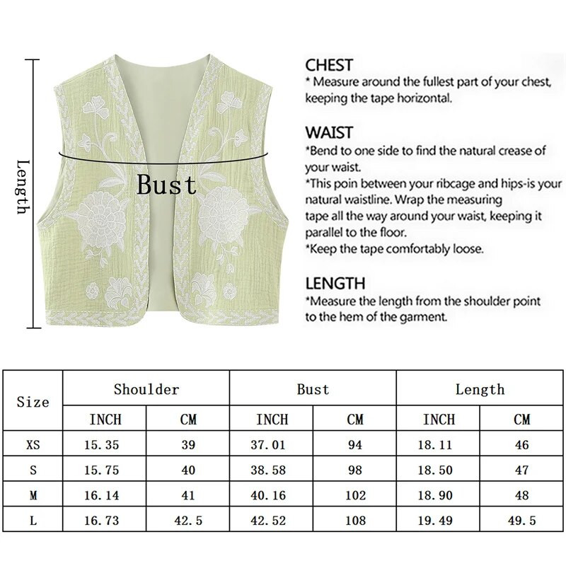 Νέο vintage φλοράλ κεντημένα γιλέκα Γυναικείο καλοκαιρινό αμάνικο μπουφάν μόδας Casual V λαιμόκοψη Γυναικείο κοντό τοπ 2023