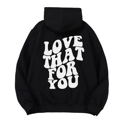 Vintage Μόδα Ζευγάρια Υπερμεγέθη Φούτερ Γυναικεία Πανκ Φούτερ με στάμπα με γράμματα Anime Hip Hop Μακρυμάνικα Hoody Streetwear