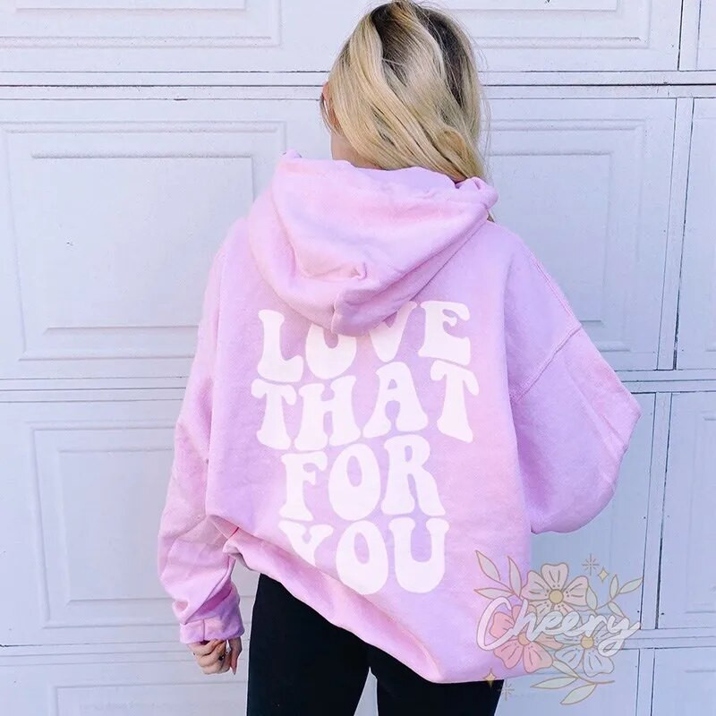 Vintage Μόδα Ζευγάρια Υπερμεγέθη Φούτερ Γυναικεία Πανκ Φούτερ με στάμπα με γράμματα Anime Hip Hop Μακρυμάνικα Hoody Streetwear