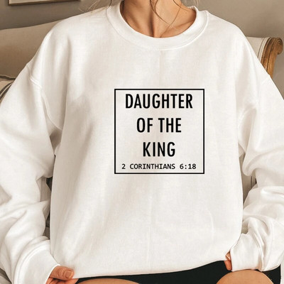 Kuninga tütar Kapuutsiga Christian Religious Crewneck dressipluus Harajuku 90ndate tänavarõivad Hope Love kapuutsid Suured riided