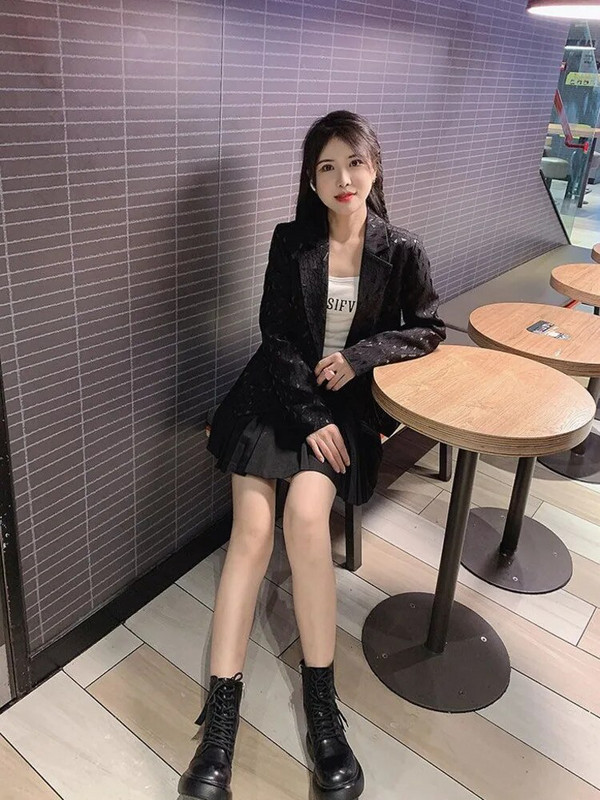 Naiste mood, pikkade varrukatega šikk bleiser Elegantne šikk klassikaline riietus, toa magamaminekuks tehtud krae vabaajarõivaste bleiser Uus