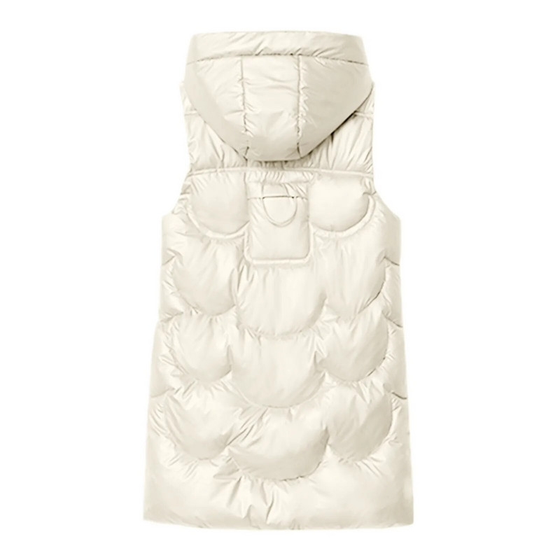 Varrukateta vest naistele 2023, tepitud kunstsulgedega täidetud kapuutsiga vest sügistalvine жилетка женская 2023
