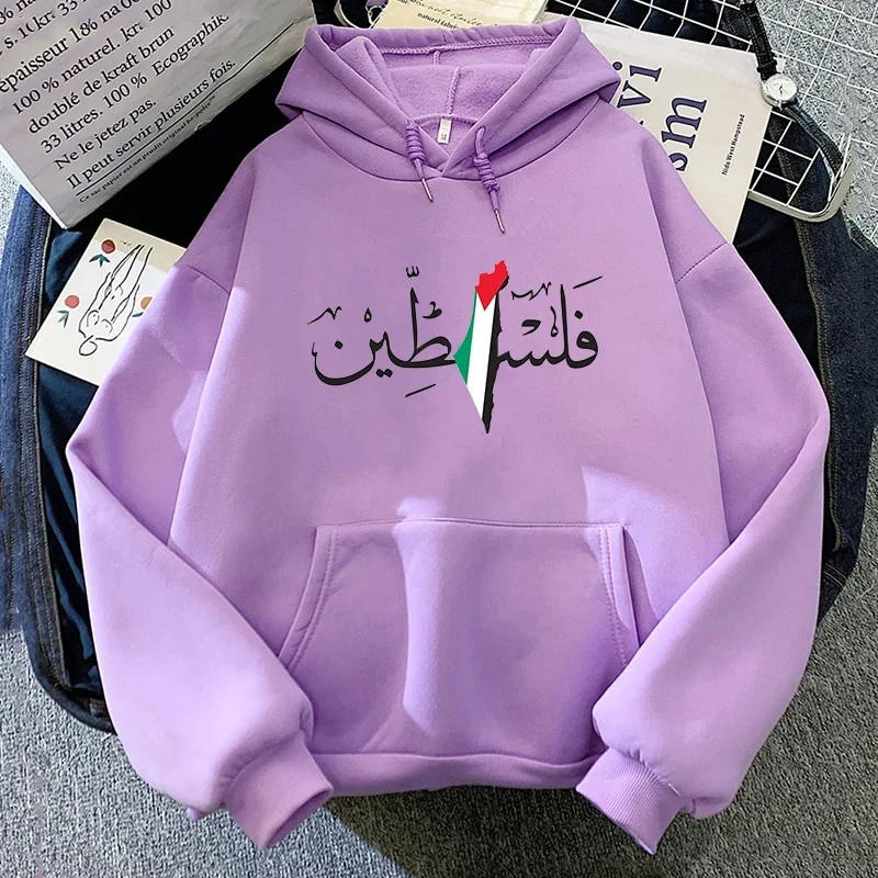 Palestiina Graafilised kapuutsid Harajuku Vintage Street Pusad Mugavad pehmed Pulloverid Sügis Meeste/naiste fliis Sudadera topid