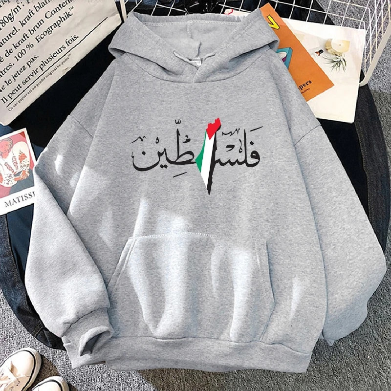 Palestiina Graafilised kapuutsid Harajuku Vintage Street Pusad Mugavad pehmed Pulloverid Sügis Meeste/naiste fliis Sudadera topid