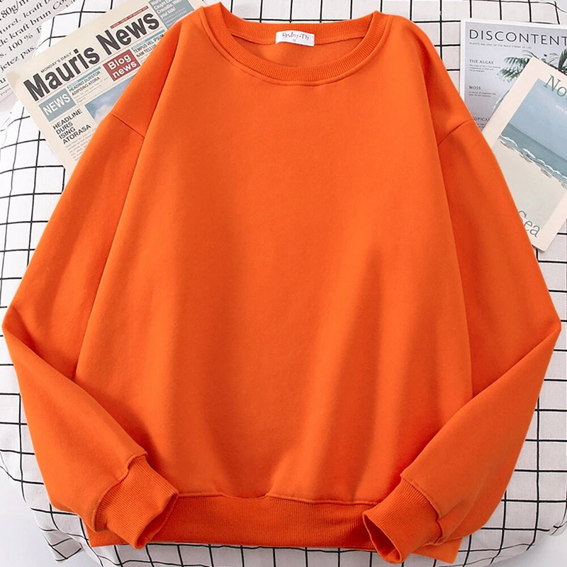 Μονόχρωμο Γυναικείο Φούτερ Πολύχρωμο Φθινοπωρινό Ρούχα Προσωπικότητα Άνετα Φούτερ Γυναικεία Μόδα Casual Γυναικεία Πουλόβερ