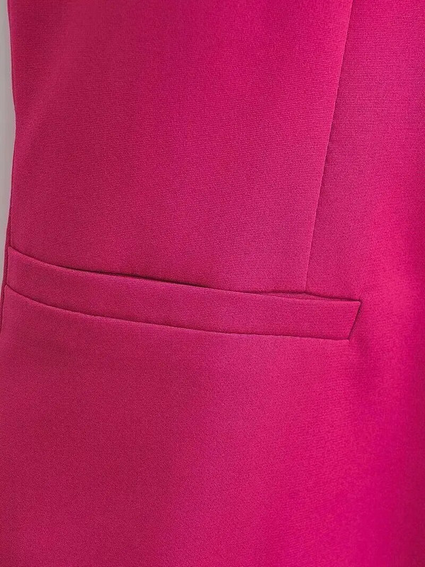 Γυναικεία Μόδα V λαιμόκοψη αμάνικα τσέπες Κοντό γιλέκο Μπουφάν Γυναικείο Γυναικείο Μονόστηθο Casual Slim Waist Coat Tops CT2208