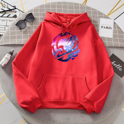 Ιαπωνικά κινούμενα σχέδια Anime Εκτύπωση FAIRY TAIL Hoodies Γυναικεία Harajuku Streetwear Μόδα Φαρδιά φλις κουκούλα πουλόβερ τσέπης Unisex φούτερ