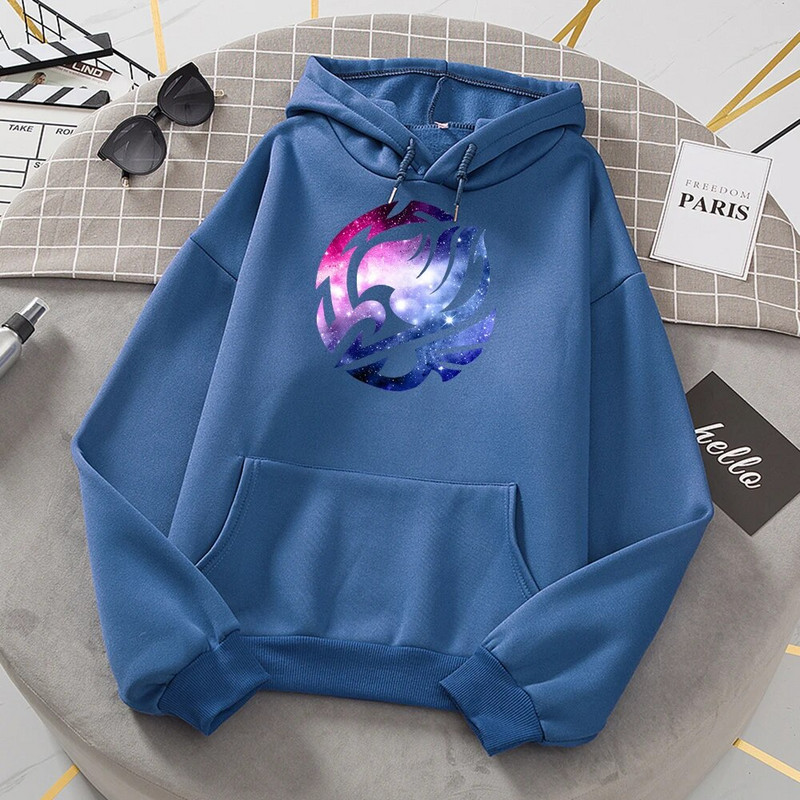 Ιαπωνικά κινούμενα σχέδια Anime Εκτύπωση FAIRY TAIL Hoodies Γυναικεία Harajuku Streetwear Μόδα Φαρδιά φλις κουκούλα πουλόβερ τσέπης Unisex φούτερ