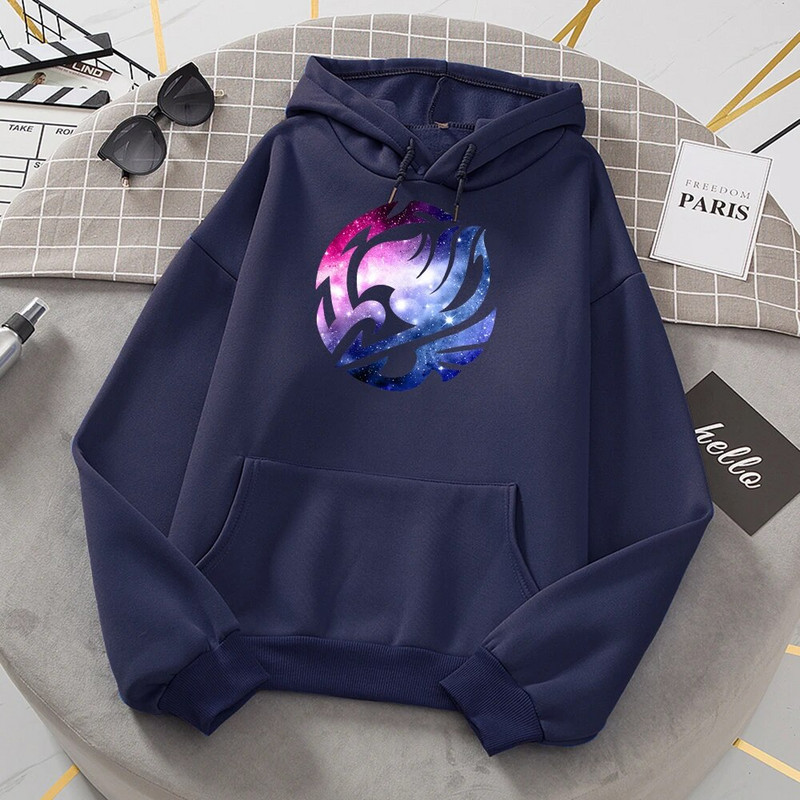 Ιαπωνικά κινούμενα σχέδια Anime Εκτύπωση FAIRY TAIL Hoodies Γυναικεία Harajuku Streetwear Μόδα Φαρδιά φλις κουκούλα πουλόβερ τσέπης Unisex φούτερ