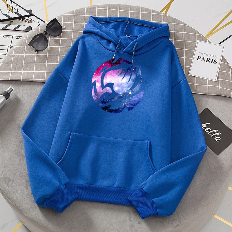 Ιαπωνικά κινούμενα σχέδια Anime Εκτύπωση FAIRY TAIL Hoodies Γυναικεία Harajuku Streetwear Μόδα Φαρδιά φλις κουκούλα πουλόβερ τσέπης Unisex φούτερ