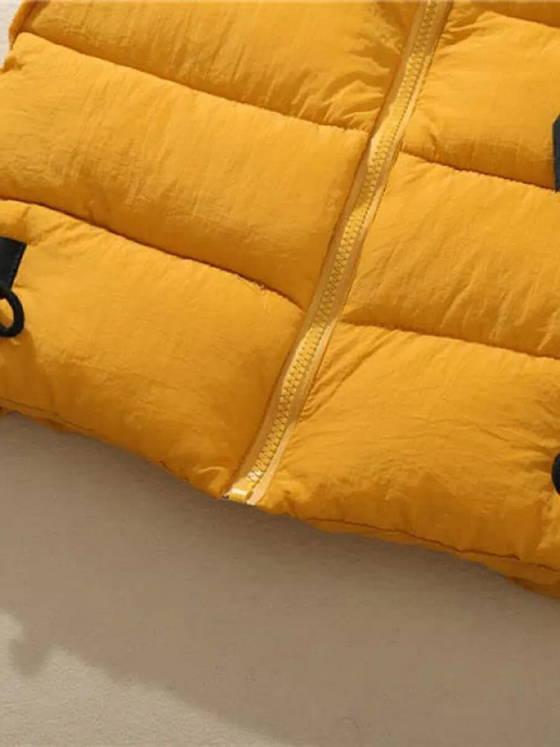 Moteriška dygsniuota liemenė su nuimamu gobtuvu be rankovių, stilingų rudens žiemos laisvalaikio šiltų viršutinių drabužių