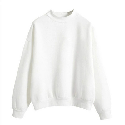 M2EA Casual μακρυμάνικο πουλόβερ με λαιμόκοψη μπλουζάκι για γυναίκες Μόδα Απλές μονόχρωμες φούτερ ώμου