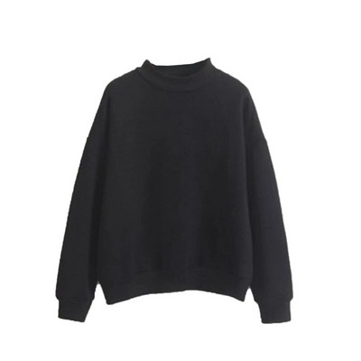 M2EA Casual μακρυμάνικο πουλόβερ με λαιμόκοψη μπλουζάκι για γυναίκες Μόδα Απλές μονόχρωμες φούτερ ώμου