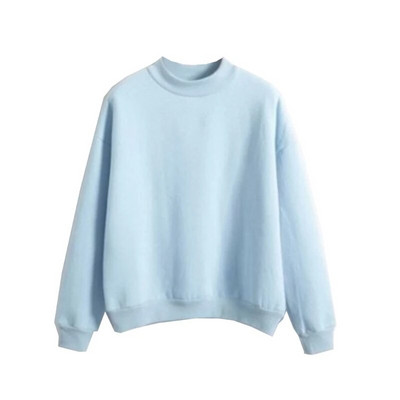 M2EA Casual μακρυμάνικο πουλόβερ με λαιμόκοψη μπλουζάκι για γυναίκες Μόδα Απλές μονόχρωμες φούτερ ώμου