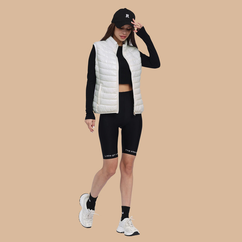 SANTELON Naiste talvine ülikerge sooja veekindel pakendatav puffervest ja taskutega varrukateta kaelusega ülerõivad