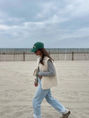 Beežist fliisist plüüsist vestiga jope šikk talve lambavillast kašmiirvest naistele, uued varrukateta täisvestid