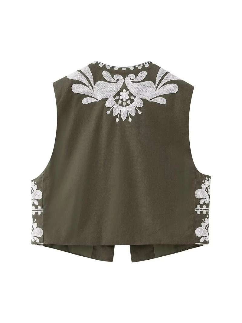 Nlzgmsj TRAF tikitud vestid top naiste vest 2023 suvine lahtine vest Naiste kardigan Outwear varrukateta topid Chic Tank