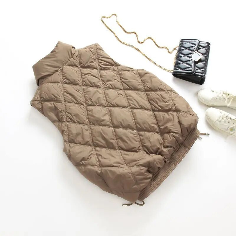 Paminkštinti paltai, pūkinė liemenė, moteriška striukė, labai šilta, nemokamas pristatymas Naujas plunksnos paltas berankovių liemenių striukės, moteriškos 2023 m. žiemos