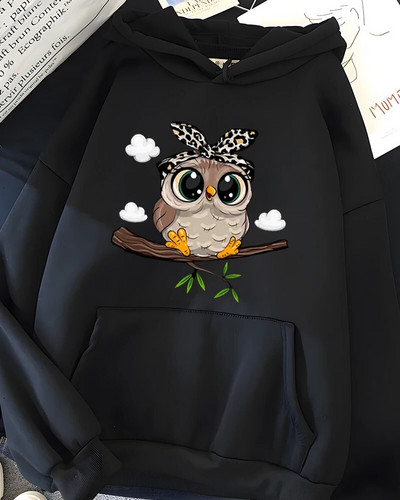 Hirsionsan Kawaii Cartoon Print Hoodies Naiste ülisuured spordirõivad Naiste dressipluus Armas graafiline fliis Naisteriided 2023 Uus