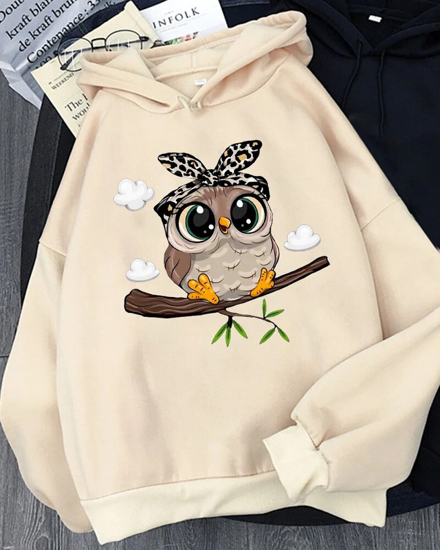 Hirsionsan Kawaii Cartoon Print Hoodies Naiste ülisuured spordirõivad Naiste dressipluus Armas graafiline fliis Naisteriided 2023 Uus