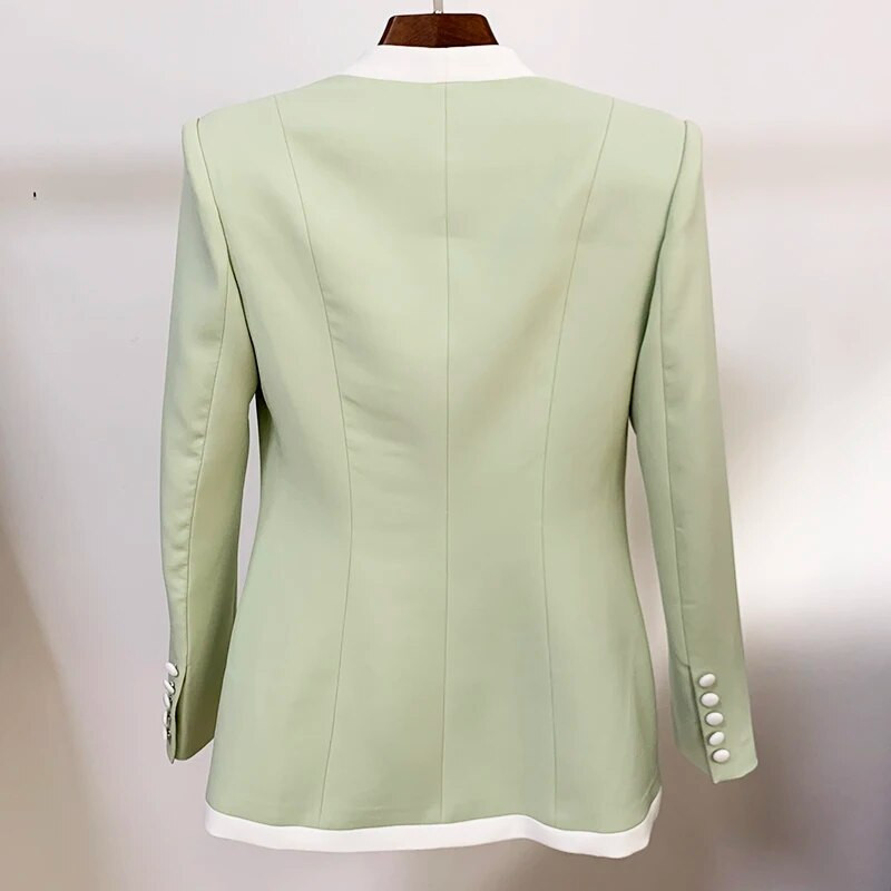 High STREET 2023 Νεότερο ντιζάιν μπουφάν γυναικείο σακάκι χρώματος διπλού στήθους