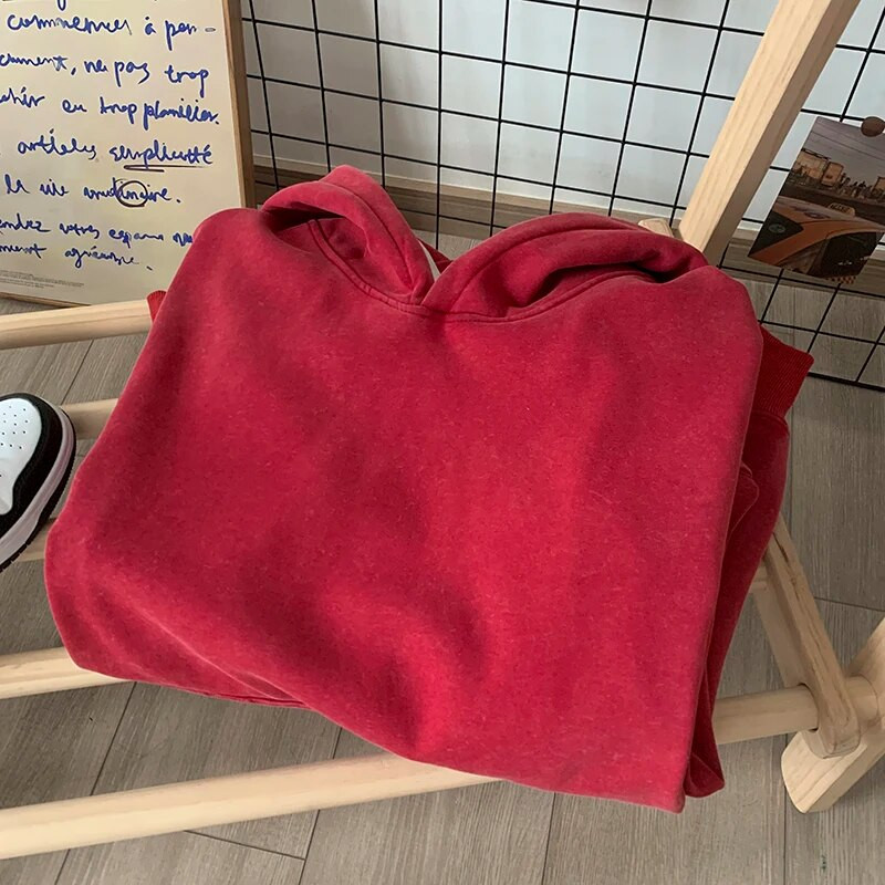 Privathinker Harajuku Vintage kapuutsid Pestud tänavariided lahtised Y2k hip-hop kapuutsiga dressipluusid paarile riided naiste pulloverid