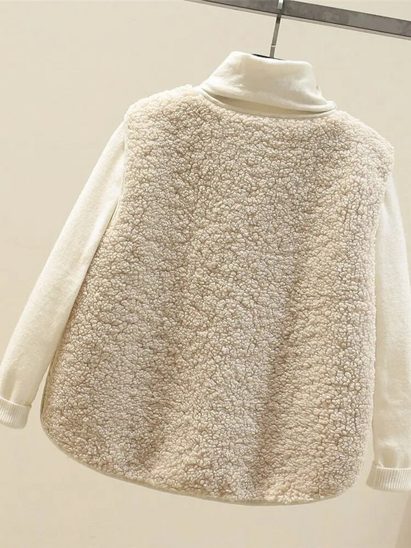 Κορεατικά νέα γιλέκα 2022 Άνοιξη φθινοπωρινό γιλέκο Γυναικείο γιλέκο Χειμώνα Ζεστό χοντρό φλις γιλέκα Γυναικείο αμάνικο μπουφάν Γυναικείο γιλέκο