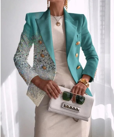 CM.YAYA Streetwear Paisley Butterfly Chiani trükitud kaherealine pikkade varrukatega bleiser naistele 2022. aasta sügistalvised INS-i bleiserid