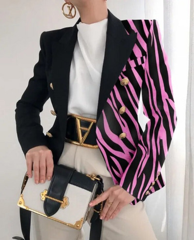 CM.YAYA Streetwear Paisley Butterfly Chiani trükitud kaherealine pikkade varrukatega bleiser naistele 2022. aasta sügistalvised INS-i bleiserid