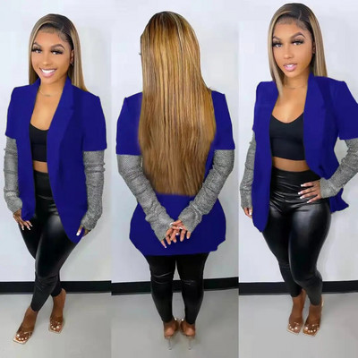 CM.YAYA moe naiste võrk, pikkade varrukatega, silmustega bleiser, 2023. aasta tänavarõivad INS bleiserid, mantel