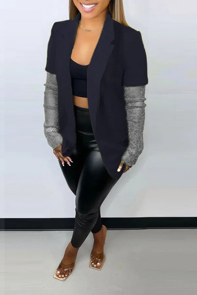 CM.YAYA moe naiste võrk, pikkade varrukatega, silmustega bleiser, 2023. aasta tänavarõivad INS bleiserid, mantel