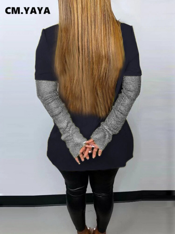 CM.YAYA moe naiste võrk, pikkade varrukatega, silmustega bleiser, 2023. aasta tänavarõivad INS bleiserid, mantel