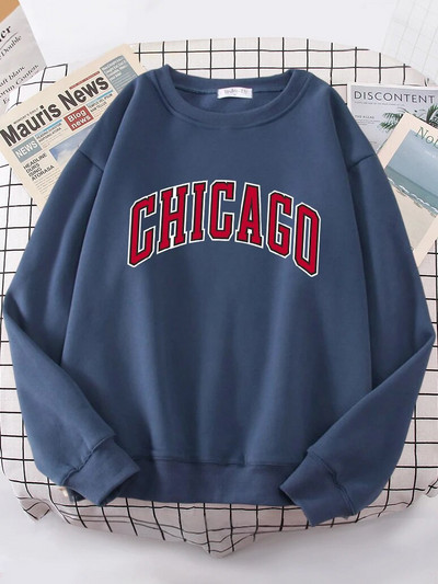 American City Chicago Hoodies Naiste Lihtne S-XXL Pusa Lahtine Tänav Kvaliteetne dressipluus hip hop Vabaaja soojad topid naistele