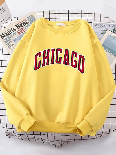 American City Chicago Hoodies Naiste Lihtne S-XXL Pusa Lahtine Tänav Kvaliteetne dressipluus hip hop Vabaaja soojad topid naistele