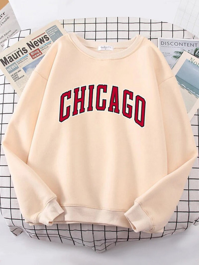 American City Chicago Hoodies Naiste Lihtne S-XXL Pusa Lahtine Tänav Kvaliteetne dressipluus hip hop Vabaaja soojad topid naistele