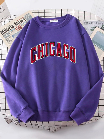 American City Chicago Hoodies Naiste Lihtne S-XXL Pusa Lahtine Tänav Kvaliteetne dressipluus hip hop Vabaaja soojad topid naistele