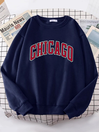 American City Chicago Hoodies Naiste Lihtne S-XXL Pusa Lahtine Tänav Kvaliteetne dressipluus hip hop Vabaaja soojad topid naistele