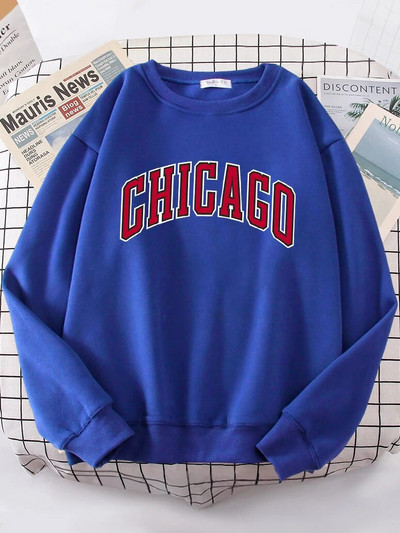 American City Chicago Hoodies Naiste Lihtne S-XXL Pusa Lahtine Tänav Kvaliteetne dressipluus hip hop Vabaaja soojad topid naistele