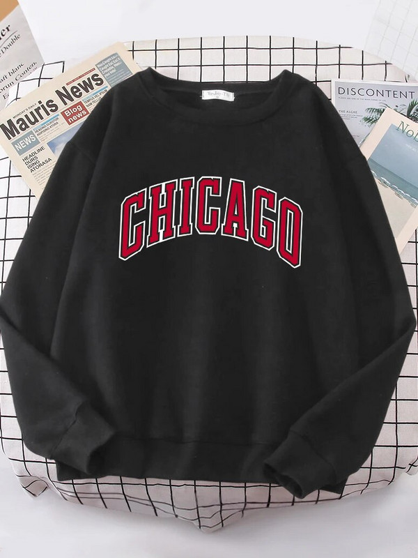 American City Chicago Hoodies Naiste Lihtne S-XXL Pusa Lahtine Tänav Kvaliteetne dressipluus hip hop Vabaaja soojad topid naistele