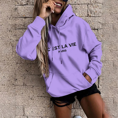 „Lazy Style“ sportinės aprangos megztinis, poliesterio medvilniniai marškiniai, kasdienis moteriškas megztinis, 2021 m. Naujas „Harajuku Hoodie“ moteriškas megztinis