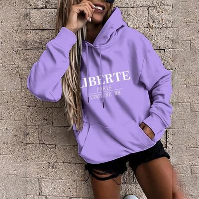 „Lazy Style“ sportinės aprangos megztinis, poliesterio medvilniniai marškiniai, kasdienis moteriškas megztinis, 2021 m. Naujas „Harajuku Hoodie“ moteriškas megztinis
