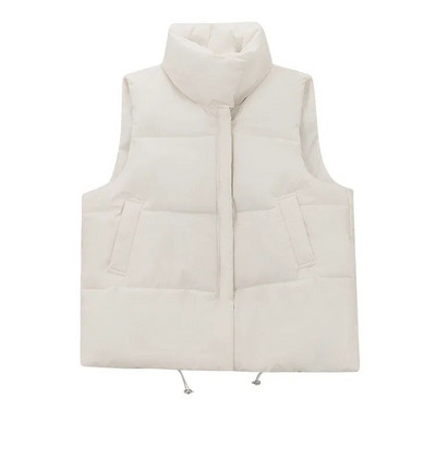 Moteriška liemenė be rankovių, žieminiai viršutiniai rūbai su užtrauktuku, šilti, lengvi, medvilninė apykakle su kišene