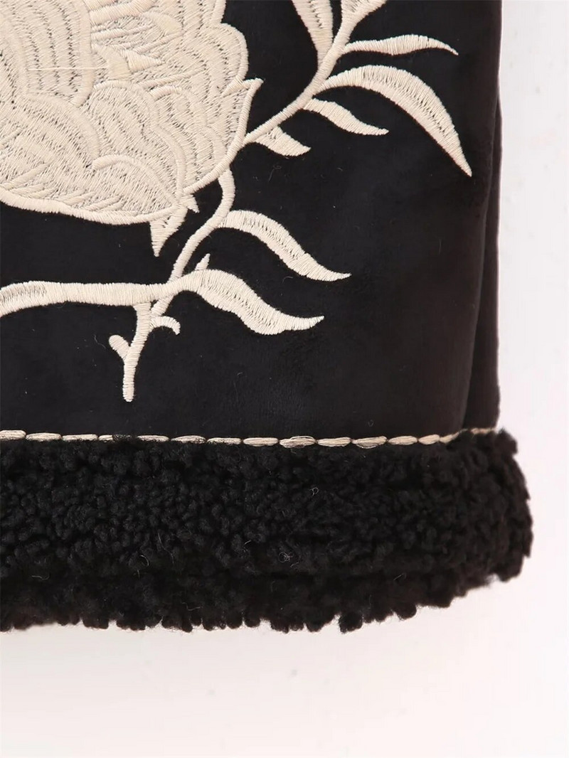 UNIZERA2023 Kvaliteetne sügis/talv uus naiste moe stiilis tikitud kahepoolne paak