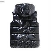 Vabaaja veekindlad sule puuvillased kerged vestid jacekts Korea soojad 4xl pesumantlid talve kapuutsiga läikivad varrukateta parkad naistele