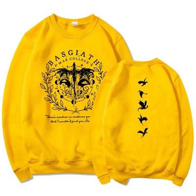 Fourth Wing dvostrana majica Basgiath War College majica Dragon Rider Hoodie Knjiški pulover Puloveri dugih rukava